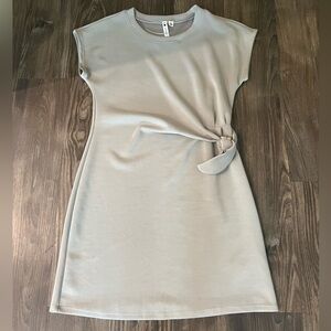 Grey Side Tie Knot Dress